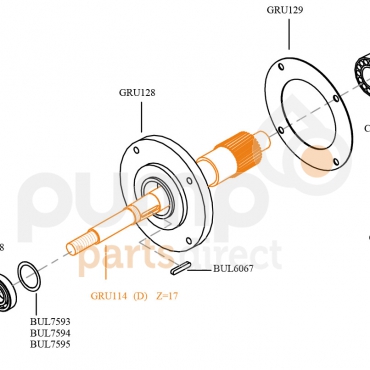 L35 OUTPUT SHAFT 1:3.88 Z=17