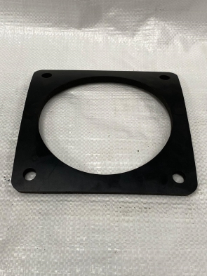 8" RUBBER FLANGE GASKET - 4 BOLT - SQUARE - 6MM 