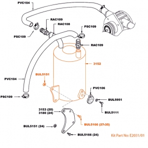 VACUUM PRIMER RESERVOIR GALVANISED