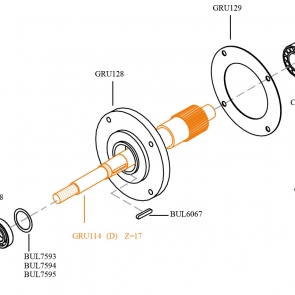 L35 OUTPUT SHAFT 1:3.88 Z=17