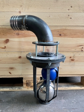 100MM OVERFLOW VALVE WITH DOUBLE BALL & SIGHT GLASS